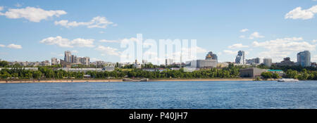Wolga Damm in Samara, Russland. Panoramablick über die Stadt. Stockfoto