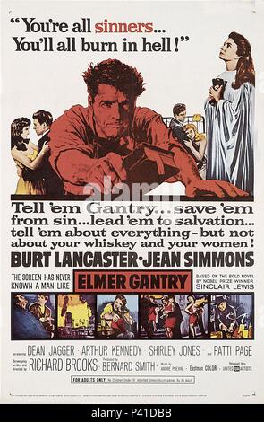 Original Film Titel: Elmer Gantry. Englischer Titel: Elmer Gantry. Regisseur: Richard Brooks. Jahr: 1960. Quelle: UNITED ARTISTS/Album Stockfoto