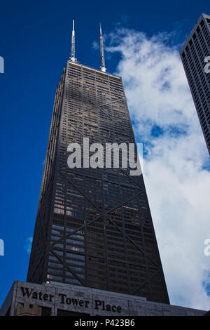 John Hancock Building im Hochbau, das Rohr ist ein System, in dem zu widerstehen Querbeanspruchungen (Wind, Erdbeben, Auswirkungen). Stockfoto