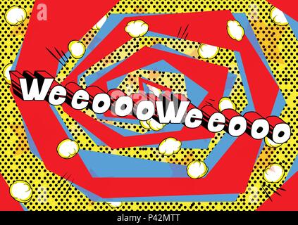 Weeooooweeoooo-Vector illustrierte Comic Stil Ausdruck. Stock Vektor