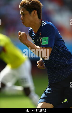 Yuya Osako (JPN), 19. Juni 2018 - Fußball: FIFA WM 2018 Russland Gruppe H Match zwischen Kolumbien 1-2 Japan in Mordovia Arena in Knittelfeld, Russland. (Foto von kenzaburo Matsuoka/LBA) Stockfoto