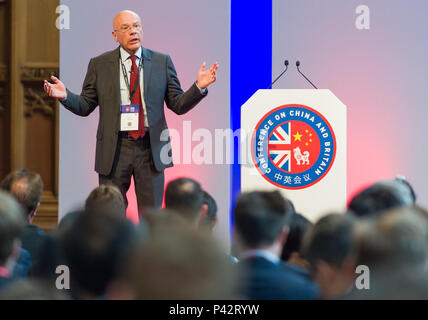London, Greater London, UK. 19 Juni, 2018. Martin Jacques, Autor und Akademischen, während seine Intervention an der Margaret Thatcher Konferenz über China und Großbritannien an der Guildhall. Credit: Gustavo Valiente/SOPA Images/ZUMA Draht/Alamy leben Nachrichten Stockfoto