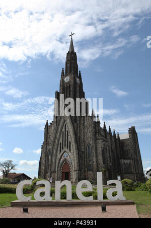 Catedral de Pedra ou Catedral Nossa Senhora de Lourdes, em Canela, RS Stockfoto