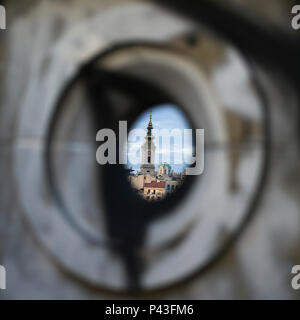 St. Michaels Kathedrale aus einer Bohrung, Belgrad, Serbien gesehen Stockfoto