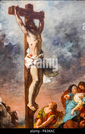 Gemälde von Christus am Kreuz von Eugene Delacroix datiert 1853 Stockfoto