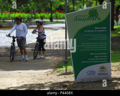 Ciclofaixa do Parque da jaqueira em Recife Recife/PE, Brasilien 12/10/2013. Foto: Carlos Ezequiel Vannoni/Fotoarena Stockfoto