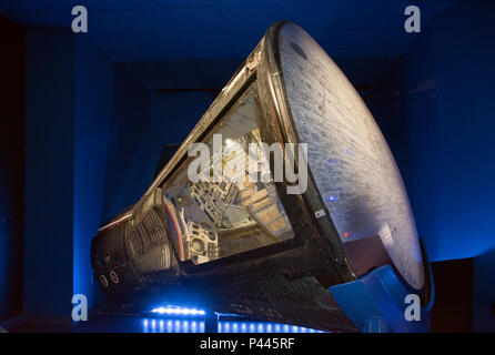 Gemini 9 ein Raumfahrzeug, 1966 von Thomas Stafford, Eugene Cernan, des NASA Kennedy Space Center Visitor Complex, Florida geflogen. Stockfoto