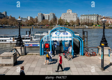 Das Festival Pier, Southbank, London, UK Stockfoto