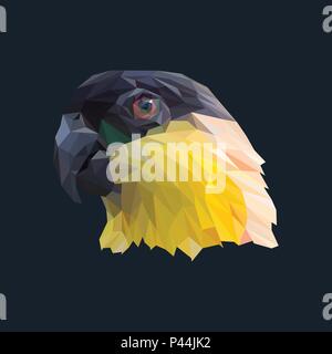 Parrot Low-poly-Design. Dreieck Vector Illustration. Stock Vektor