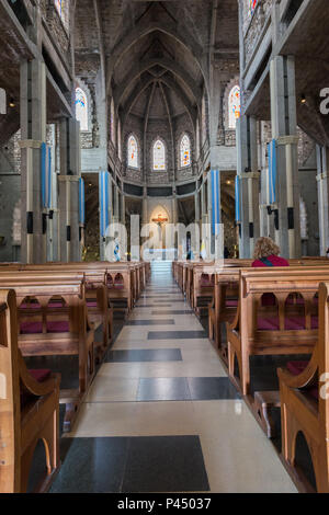 Die Kathedrale Unserer Lieben Frau von Nahuel Huapi [1] (Spanisch: Catedral de Nuestra Señora Del Nahuel Huapi) [2] auch San Carlos de Bariloche entfernt. Stockfoto