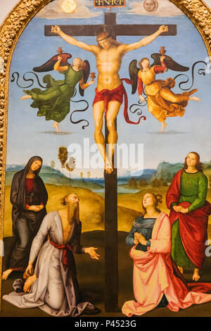 Malerei der Mond Kreuzigung von Raphael vom 1502 Stockfoto