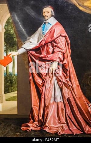 Malerei von Cardinal de Richelieu von Philippe de Champaigne datiert 1633 Stockfoto