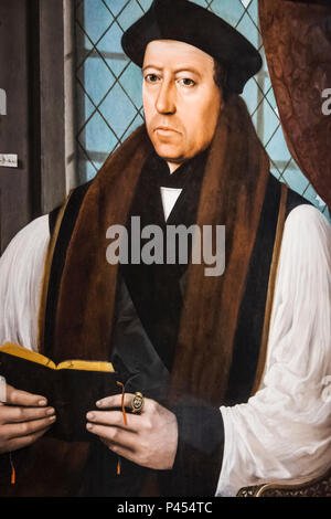 Portrait von Thomas Cranmer, Erzbischof von Canterbury durch Gerlach Flicke datiert 1545 Stockfoto