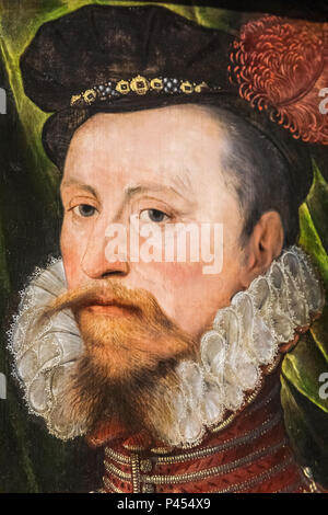 Porträt von Robert Dudley 1 Graf von Leicester von unbekannter Künstler vom 1575 Stockfoto