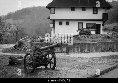 Velika Kladusa Schloss - Kula Hrnjica Muje, Bosnien Stockfoto