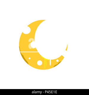 Mond abstract am isolierten blackground oder Mond Abbildung. 1 Stockfoto