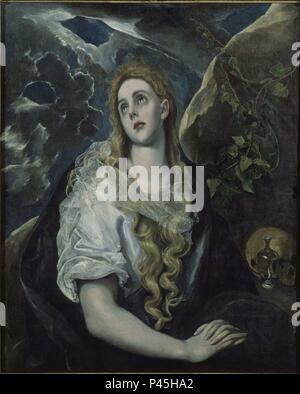 LA MAGDALENA PENITENTE - SIGLO XVI. Thema: El Greco (1541-1614). Ort: GALERIA NELSON, KANSAS CITY. Stockfoto