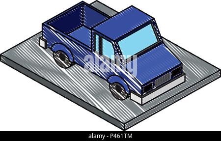 Van Fahrzeug isometrische Symbol Stock Vektor