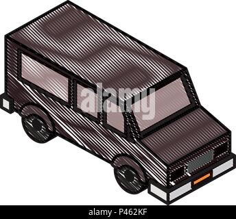 Van Fahrzeug isometrische Symbol Stock Vektor