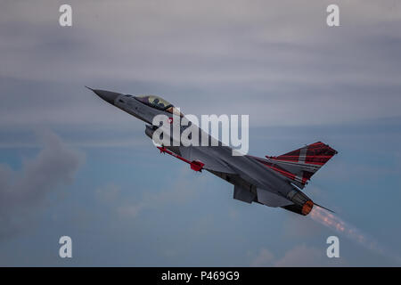 Royal Danish Air Force Mc'Donnel Douglas F16 Fighting Falcon Stockfoto