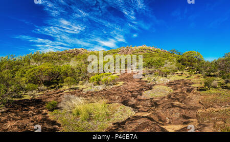 Blick vom Gipfel des Mount Ngungun, Glas Haus Berge, Sunshine Coast, Queensland, Australien Stockfoto