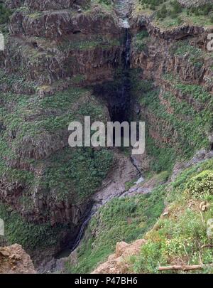 PEQUENA CASCADA. Lage: aussen, Gomera. Stockfoto