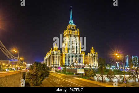 Hotel Ukraine, ein neoklassizistisches Stalin - ära Hochhaus in Moskau Stockfoto