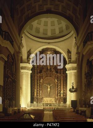 Innenraum HACIA EL RETABLO MAYOR. Lage: Iglesia de la Compañía, CORDOBA, Spanien. Stockfoto