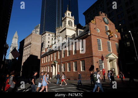 Die historische Old State House auf dem Freedom Trail, Boston, Massachusetts Stockfoto