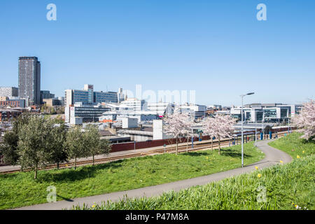 Sheffield City Skyline, Sheffield, South Yorkshire, England, Großbritannien, Großbritannien Stockfoto