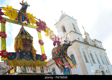 SALVADOR, BA - 10/02/2015: Decoração de Carnaval em Salvador - Pelourinho Durante decoração de Carnaval em Salvador. (Foto: Mauro Akin Nassor/Fotoarena) Stockfoto