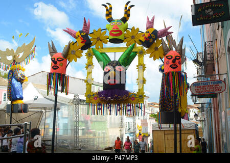 SALVADOR, BA - 10/02/2015: Decoração de Carnaval em Salvador - Pelourinho Durante decoração de Carnaval em Salvador. (Foto: Mauro Akin Nassor/Fotoarena) Stockfoto