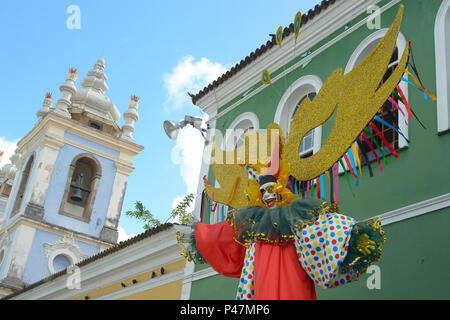 SALVADOR, BA - 10/02/2015: Decoração de Carnaval em Salvador - Pelourinho Durante decoração de Carnaval em Salvador. (Foto: Mauro Akin Nassor/Fotoarena) Stockfoto