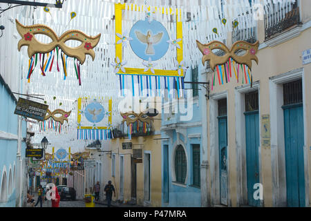 SALVADOR, BA - 10/02/2015: Decoração de Carnaval em Salvador - Pelourinho Durante decoração de Carnaval em Salvador. (Foto: Mauro Akin Nassor/Fotoarena) Stockfoto