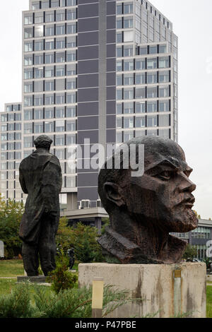 Sofia, Bulgarien, Lenin Büste auf dem Messegelände für sozialistischen Denkmäler Stockfoto