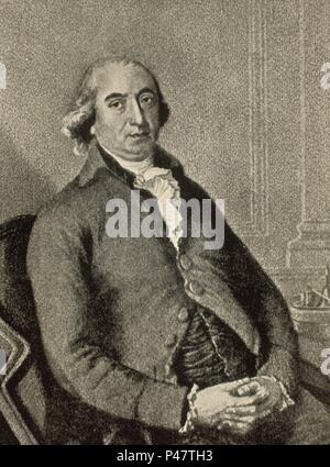 JOHANN GOTTFRIED HERDER (1744-1803) FILOLOGO Y ESCRITO ALEMAN. Stockfoto