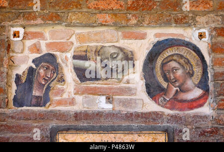 Fresko in der Basilica di Santo Stefano, Bologna, Italien Stockfoto