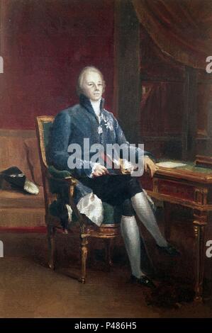 CHARLES MAURICE DE TALLEYRAND (1754-1838) DUQUE DE TALLEYRAND - PERIGORD - NEOCLASICISMO FRANCES. Autor: François Pascal Simon (1770-1837). Lage: CASTILLO, VALENCAY. Stockfoto