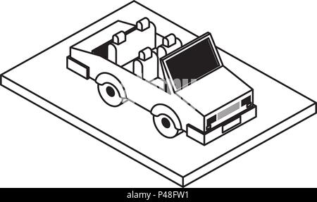 Cabrio isometrische Symbol Stock Vektor