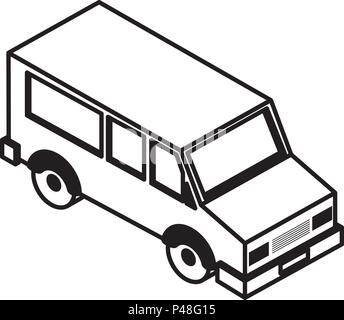 Van Fahrzeug isometrische Symbol Stock Vektor