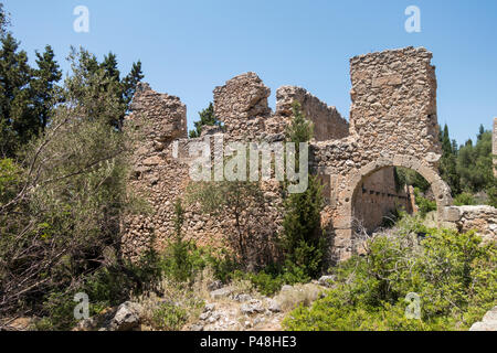 Assos Schloss, Kefalonia, Griechenland Stockfoto