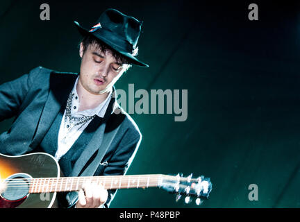 Peter Doherty bei O2 Academy, Newcastle Stockfoto