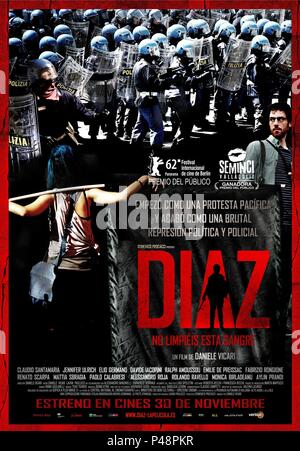 Original Film Titel: Diaz, NICHT SAUBER, dieses Blut. Englischer Titel: Diaz, NICHT SAUBER, dieses Blut. Regisseur: DANIELE VICARI. Jahr: 2012. Credit: FANDANGO/LE PACTE/MANDRAGORA FILME/Album Stockfoto