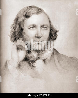 Robert Browning, 1812 - 1889. Englischer Dichter und Dramatiker. Von einem modernen Drucken. Stockfoto