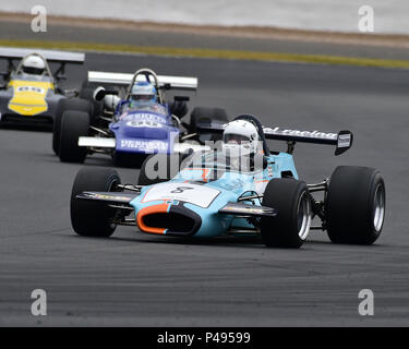 Klaus Bergs, Brabham BT36, historische Formel 2, internationalen FIA-Serie, HSCC, Silverstone International Trophy historisches Rennen treffen, Juni 2018, Autos Stockfoto