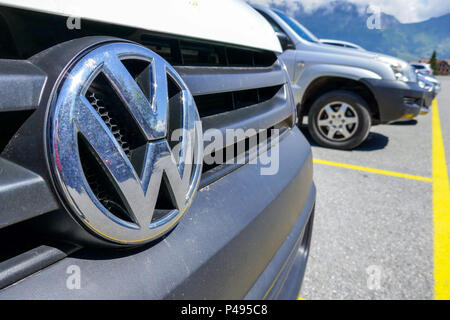 Deutsche auto Abzeichen, mit emission Skandal verwickelt Stockfoto