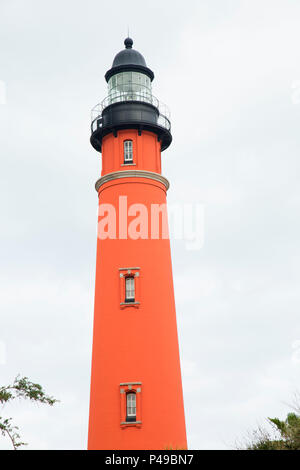 Ponce de Leon Inlet Leuchtturm, Ponce de Leon Inlet Licht Station Museum, Florida Stockfoto