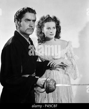 Original Film Titel: Der schwarze Schwan. Englischer Titel: Der schwarze Schwan. Regisseur: HENRY KING. Jahr: 1942. Stars: Maureen O'Hara, TYRONE POWER. Quelle: 20th Century Fox/Album Stockfoto