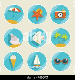 Der Sommer Elemente Stock Vektor