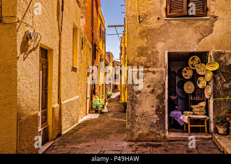 Italien Sardinien Castelsardo Anglona Körbe typische Handwerk Stockfoto